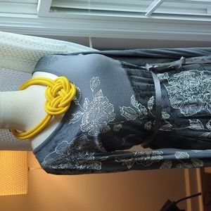 DESIGUAL CELINE GREY LACE PATTERN DRESS L